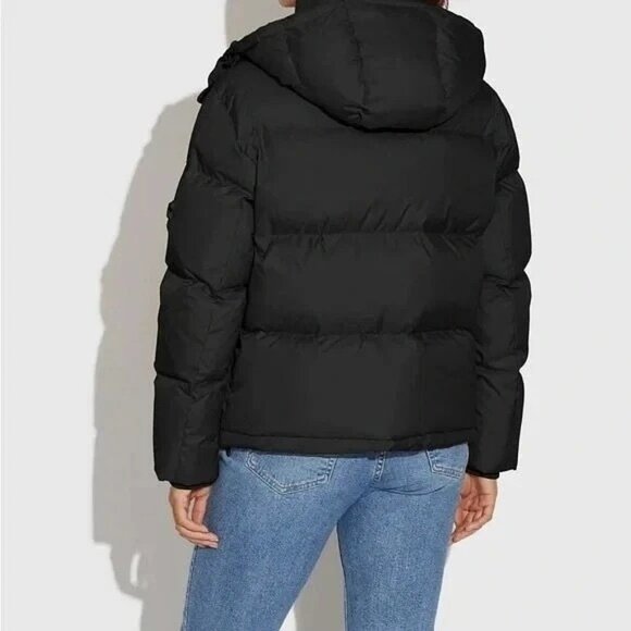 COACH women's winter black down jacket small NEW!!!! - Picture 3 of 7